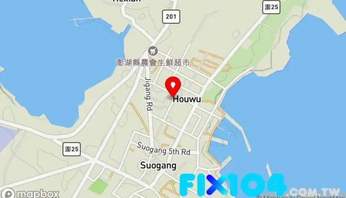 Gao An Gong Cheng Xing Gang Guan Ying Jia Zhu Peng Wei Li An Quan Cuo Shi 地圖 - Penghu County, Magong City